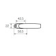 Ручка віконна Abloy 54/152 Oval хром сатин