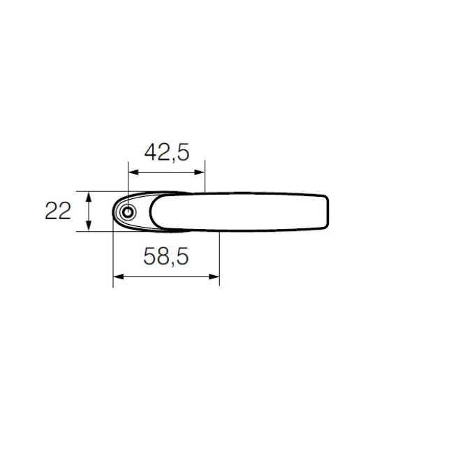 Ручка віконна Abloy 54/152 Oval матова латунь