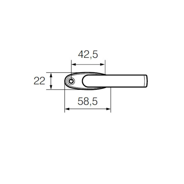 Ручка віконна Abloy 55/152 Oval хром Ручка віконна Abloy 55/152 Oval хром