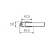 Ручка віконна Abloy 55/152 Oval хром Ручка віконна Abloy 55/152 Oval хром