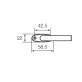 Ручка віконна Abloy 56/152 Oval білий