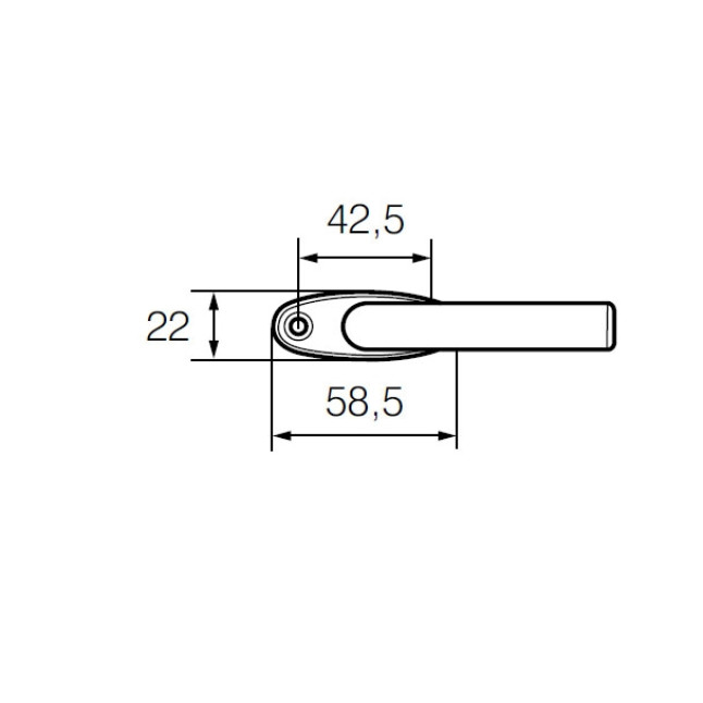Ручка віконна Abloy 56/152 Oval хром Ручка віконна Abloy 56/152 Oval хром
