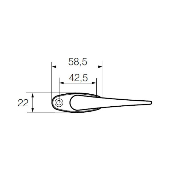 Ручка віконна Abloy 59/152 Oval білий Ручка віконна Abloy 59/152 Oval білий
