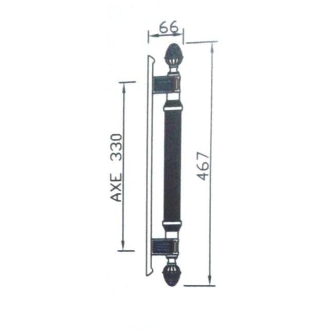 Ручка дверная Mariani KING 465mm OGR бронза Ручка дверная Mariani KING 465mm OGR бронза