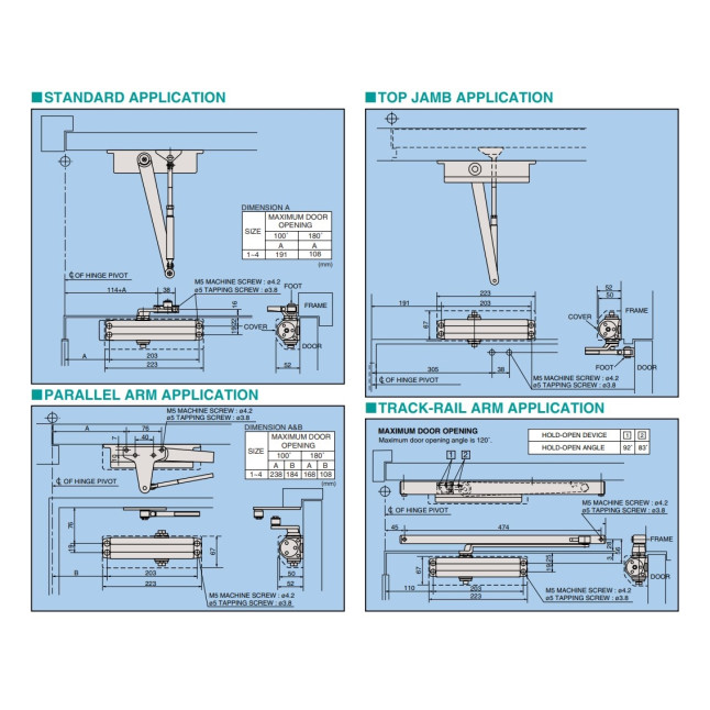 Доводчик дверний Ryobi D-1554 STD Cеребристо Доводчик дверний Ryobi D-1554 STD Cеребристо