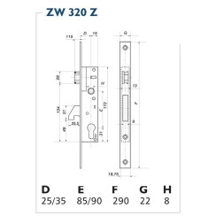 Корпус замка Gerda ZW 300 Корпус замка Gerda ZW 300