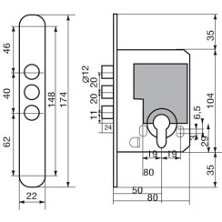Корпус замка Gerda ZW 500 Корпус замка Gerda ZW 500