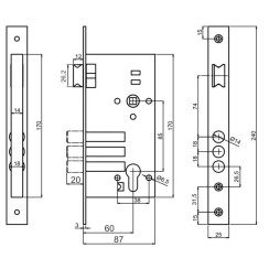 Корпус замка Securemme 2071UAI60XX