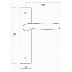 Ручка дверная Siba Verona Z030k 22 07 мат.никель/хром Ручка дверная Siba Verona Z030k 22 07 мат.никель/хром