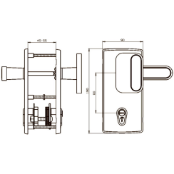 Захисна фурнітура Mul-t-lock Standard brown коричневий Захисна фурнітура Mul-t-lock Standard brown коричневий