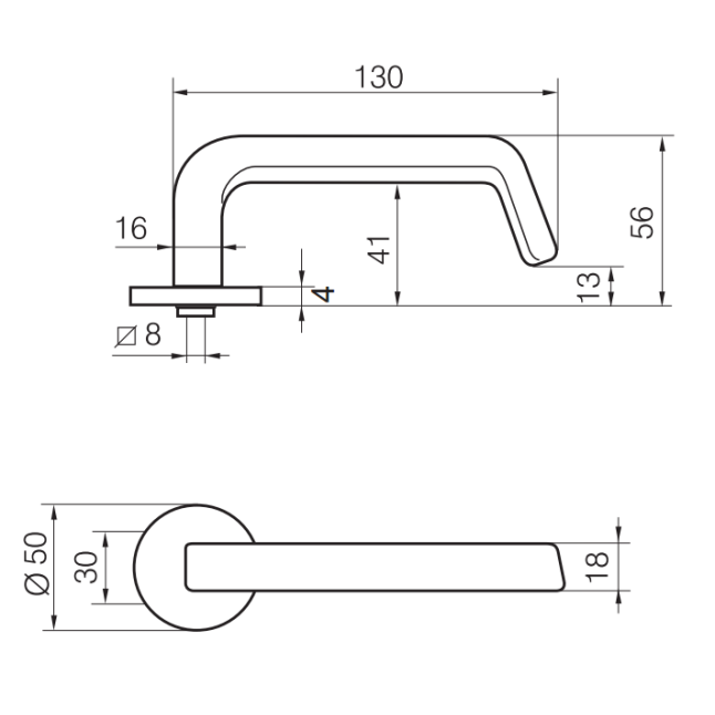 Ручка дверна Abloy Strato 13/007 хром