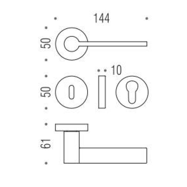 Ручка дверна Colombo Tool MD 11 матовий хром
