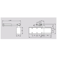 Доводчик дверной Dorma TS72 EN 2/3/4 белый Доводчик дверной Dorma TS72 EN 2/3/4 белый