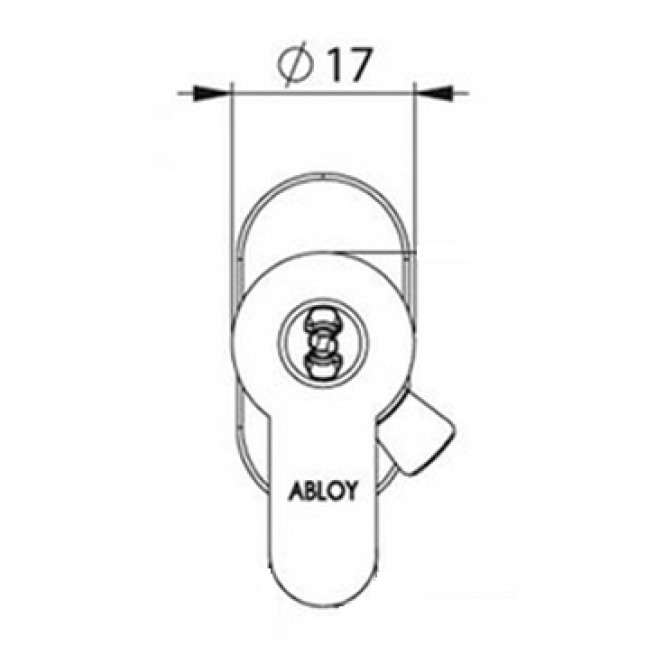 Тумблер для цилиндра Abloy Kila полированная латунь