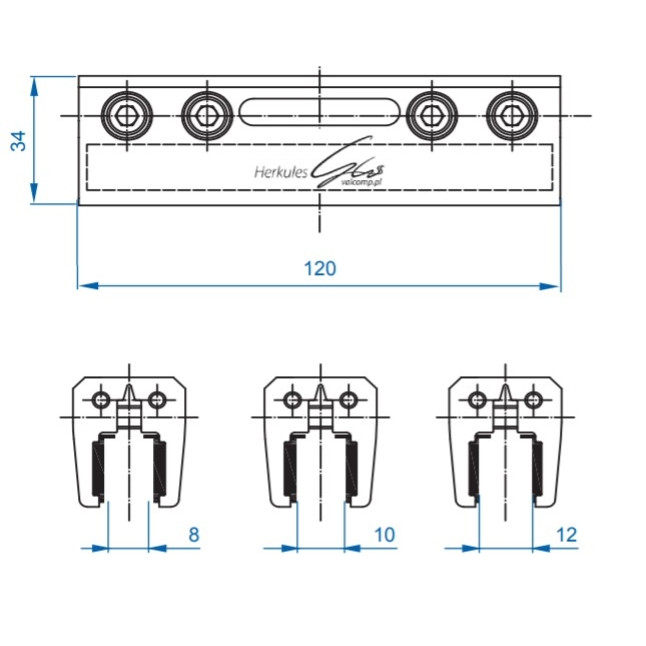 Комплект роликів Valcomp Herkules GLASS HG01 (без направляючої)