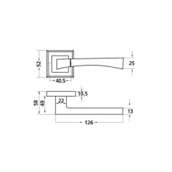 Ручка дверная MVM TIA Z-1257 SNCP матовый никель - полированный хром Ручка дверная MVM TIA Z-1257 SNCP матовый никель - полированный хром