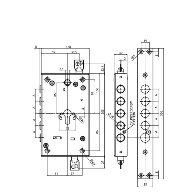 Корпус замка Mul-t-lock CTMA L.O.G. Корпус замка Mul-t-lock CTMA L.O.G.
