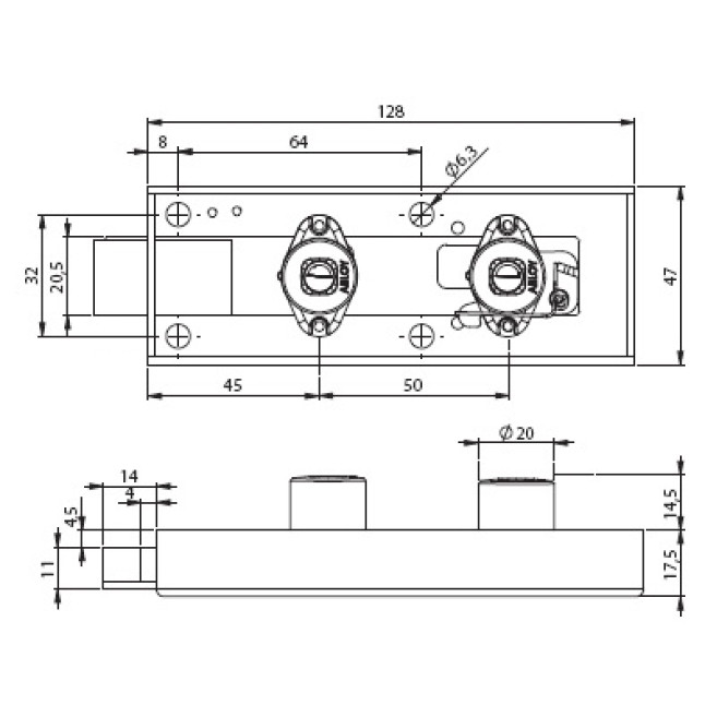 Замок для оборудования Abloy SC 211 Замок для оборудования Abloy SC 211