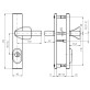 Защитная фурнитура Rostex USSR R1 (72мм) хром матовый