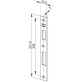 Обратная планка Abloy EA 330 прямая UNIV DIN ST/CR 24x208x3 мм 
