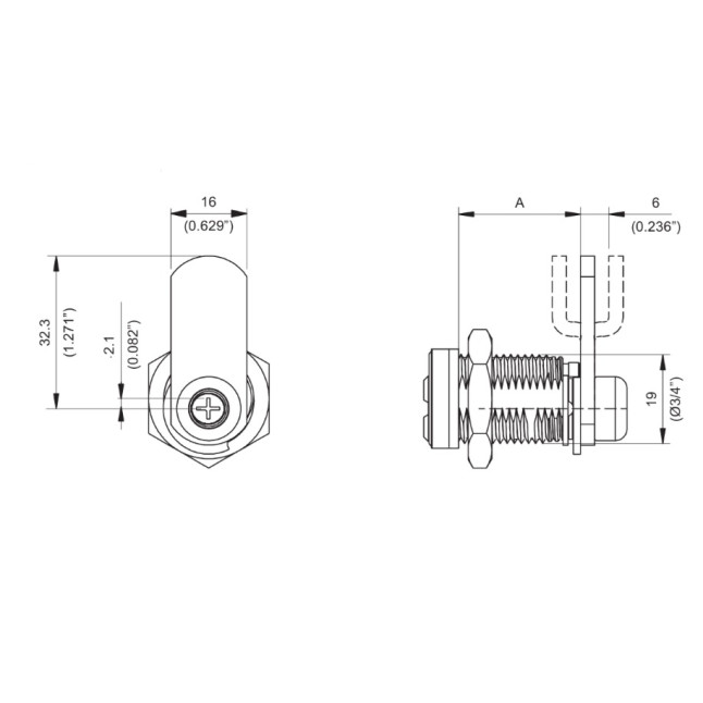 Замок для оборудования Mul-t-lock CAM19 3/4