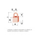 Замок навісний TOKOZ DUPLO_45 2KEY TK3_M NR_shackle 25мм 5,6мм