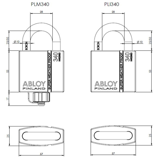 Замок навесной Abloy PLM340 SENTRY BA66EE 2KEY STR B NR shackle 25мм 10мм BOX Замок навесной Abloy PLM340 SENTRY BA66EE 2KEY STR B NR shackle 25мм 10мм BOX