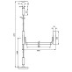 Замок TESA для евакуаційного виходу накладний 1930908 PP P: silver (RAL9006)/P: silver (RAL9006) 2 Locking 900мм 8мм