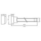 Ручка JPM для евакуаційного виходу врізний 901000-01-0-A_Touch_bar_with_mortise_lock PN P:silver (RAL 9006)/N: black (RAL 9005) 1 Locking 900мм 9мм