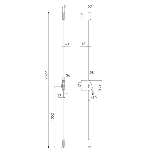 Замок JPM для эвакуационного выхода накладной E55310-02-0-A Cross bar FAP5 2/3 Top and bottom latches N N: black (RAL 9005) 3 Locking 1150мм Замок JPM для эвакуационного выхода накладной E55310-02-0-A Cross bar FAP5 2/3 Top and bottom latches N N: black (RAL 9005) 3 Locking 1150мм