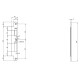 Обратная планка Abloy EA 328 прямая UNIV DIN ST/CR 24x208x2,5мм 