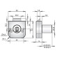 Замок меблевий ABLOY OF231 20мм 25,0мм 11_DISCS CR EXEC 2KEY EXC_E E1B44 BOX