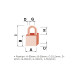 Замок навісний TOKOZ 112/50 3KEY TK1_M R_shackle 32мм 9мм