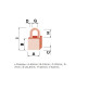 Замок навесной Tokoz 800/40 2KEY TK2 M R shackle 7мм 23мм Замок навесной Tokoz 800/40 2KEY TK2 M R shackle 7мм 23мм