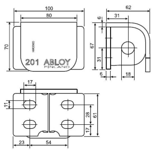 Навіси ABLOY PL203 L