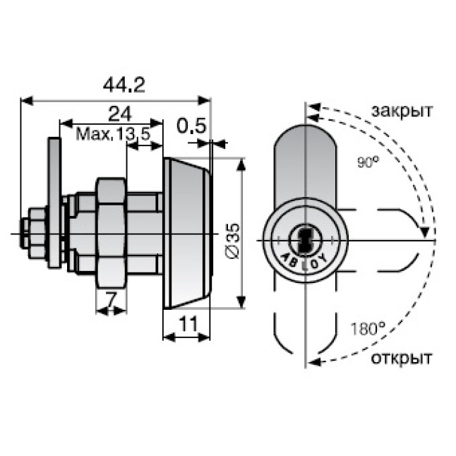 Замок для оборудования Abloy CL110 35мм 24,0 мм 9 DISCS CR PROTEC 2KEY Pro N NB77FF RIGHT BOX Замок для оборудования Abloy CL110 35мм 24,0 мм 9 DISCS CR PROTEC 2KEY Pro N NB77FF RIGHT BOX