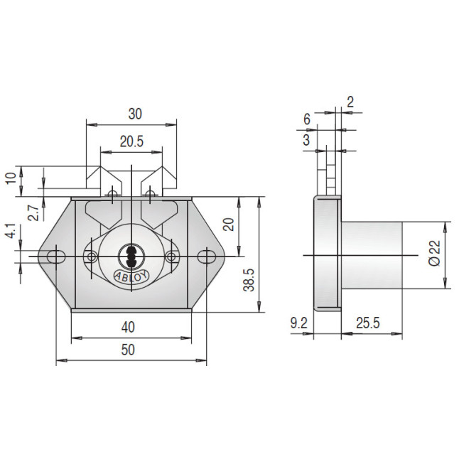Замок меблевий ABLOY OF205 20мм 25,0мм 11_DISCS CR DISCLOCK_PRO 2KEY DLP_D 2A00 BOX