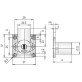 Замок меблевий ABLOY OF206 20мм 25,0мм 11_DISCS CR EXEC 2KEY EXC_E E1B44 BOX