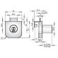 Замок меблевий ABLOY OF232 20мм 25,0мм 11_DISCS CR EXEC 2KEY EXC_E E1B44 BOX