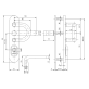 Фурнитура защитная ROSTEX FORTE RX-50 fix-mov DIN PLATE 90мм нерж.сталь мат 22мм 40-50мм 3клас Forte/Solid NEREZ MAT комплект