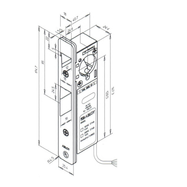 Замок електромеханічний ABLOY EL 411 BS24,6 FP25,4 RS UNIV ANSI SOL 12V NO PANIC_FUNCTION Замок електромеханічний ABLOY EL 411 BS24,6 FP25,4 RS UNIV ANSI SOL 12V NO PANIC_FUNCTION
