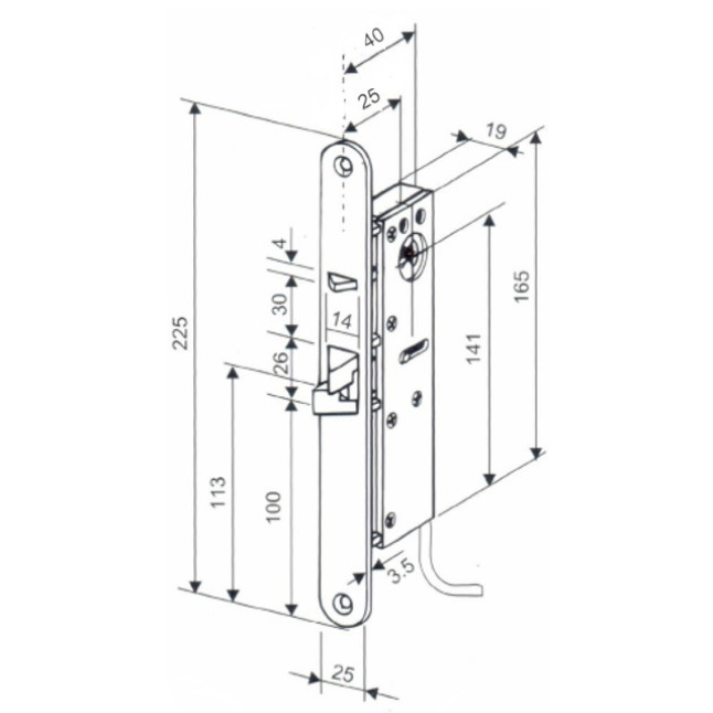 Замок електромеханічний ABLOY EL 413 BS25мм FP25 RS UNIV SCAND SOL 12V NO PANIC_FUNCTION EL402 Замок електромеханічний ABLOY EL 413 BS25мм FP25 RS UNIV SCAND SOL 12V NO PANIC_FUNCTION EL402