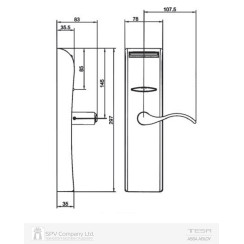 Замок TESA DONNA HERMES MIFARE латунь полірована P 2UB4 BS50мм 20 мм Rounded LP: Polished Brass UNIV STD Замок TESA DONNA HERMES MIFARE латунь полірована P 2UB4 BS50мм 20 мм Rounded LP: Polished Brass UNIV STD