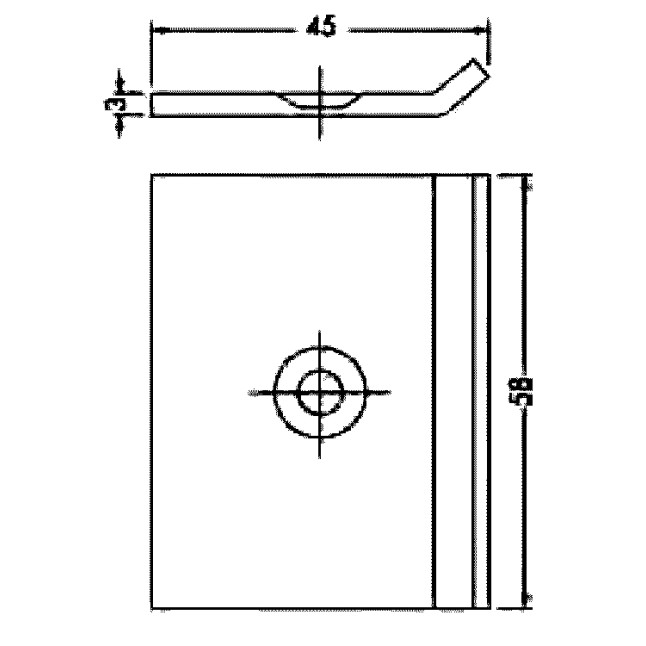 Зворотна планка JPM A14300-02-0-A_для_Антипаніки_серії_89 N: black (RAL 9005)