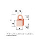 Замок навісний TOKOZ DELTA_50 CODE NR_shackle 39мм 7мм BLISTER