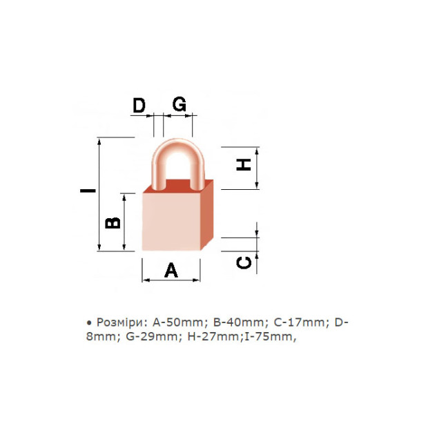 Замок навісний TOKOZ BETA_50 3KEY TK1_M NR_shackle 27мм 8мм