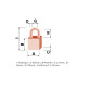 Замок навісний TOKOZ BETA_50_LONG 3KEY TK1_M NR_shackle 63мм 8мм