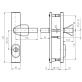 Фурнитура защитная ROSTEX PROFILE PRO Z fix-mov DIN PLATE 72мм хром полированный 19,5 мм 40-45мм Hranate/Exlcusive CR комплект