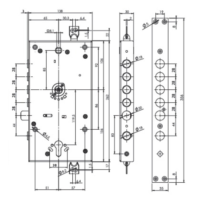 Замок врезной Mul-t-lock 3-WAY OMEGA+DIN OFMPB30328L CR UNIV ВЅ65мм 85мм *OMEGA O/K w/o SP Замок врезной Mul-t-lock 3-WAY OMEGA+DIN OFMPB30328L CR UNIV ВЅ65мм 85мм *OMEGA O/K w/o SP
